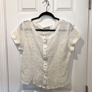 VTG SK & Company white lace top size14